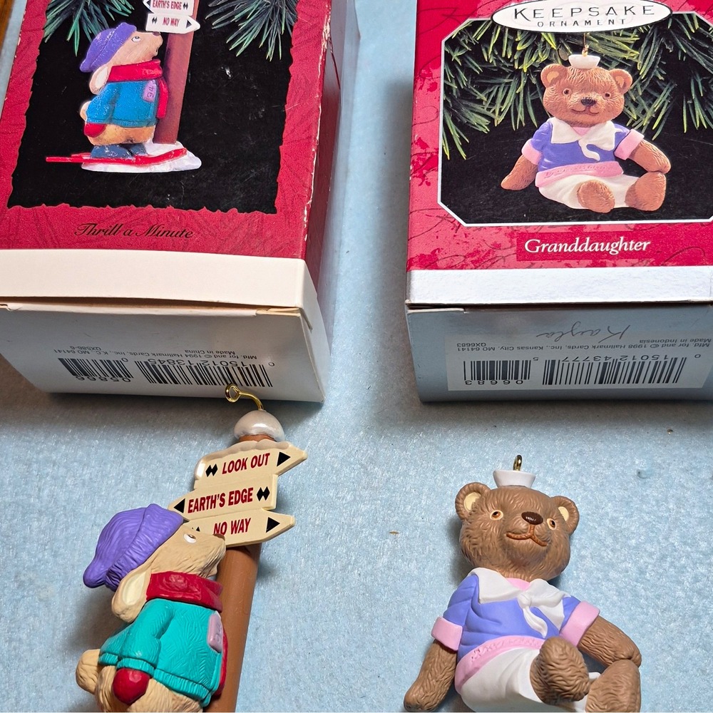Hallmark Keepsake Christmas Ornament Lot Of 2 Granddaughter mouse